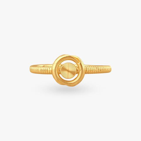 Halo Loop Gold Ring alternate view 1