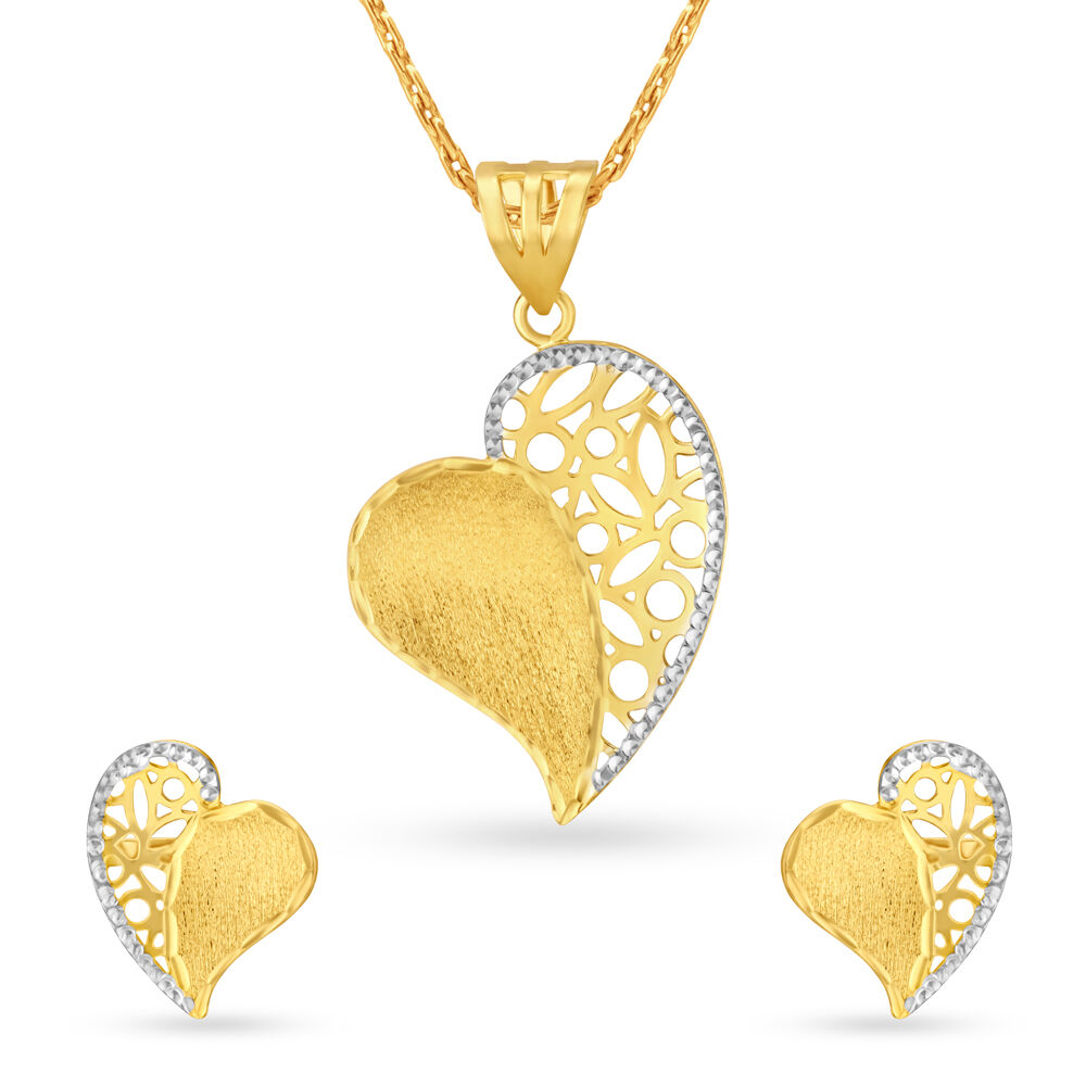 Heart shape top pendant set