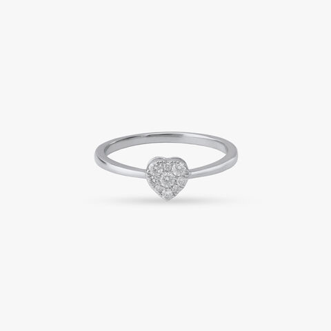 Gleaming Heart Diamond Ring