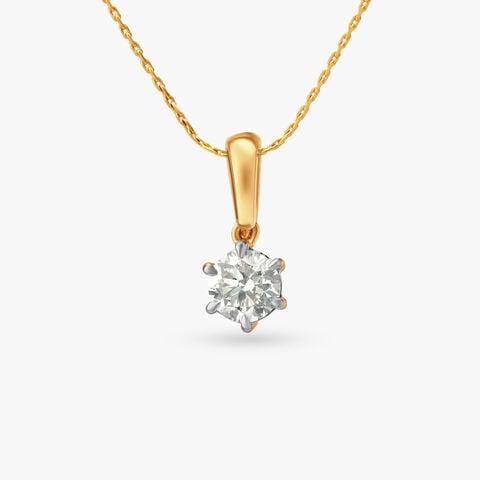 Dazzle Drop Solitaire Pendant