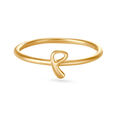 Letter P 14KT Yellow Gold Initial Ring,,hi-res image number null
