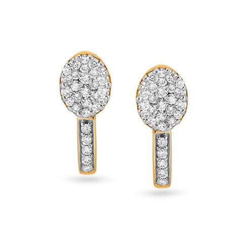 Resplendent Gold and Diamond Hoop Earrings