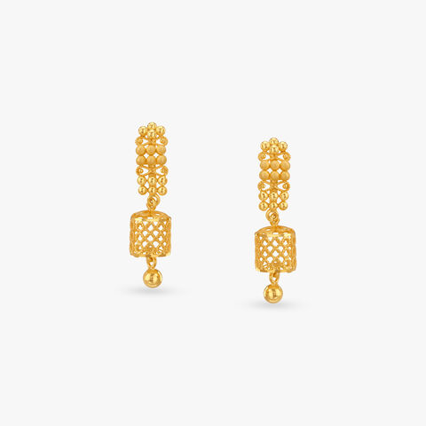 Lantern Luxe Gold Jhumka Earrings