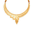 Abstract Artistic Gold Necklace Set,,hi-res image number null