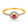 Ruby Studded Diamond Finger Ring,,hi-res image number null