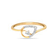 18 KT Yellow Gold Leafy Radiance Diamond Ring,,hi-res image number null