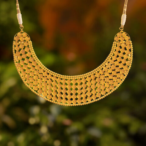 Luminous Mesh Gold Necklace Set