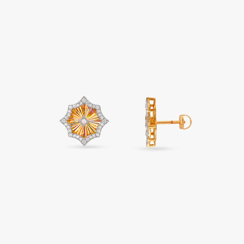 Celestial Prism Diamond Stud Earrings