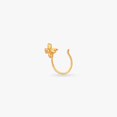 Petal Whimsy Gold Nose Pin