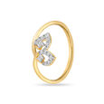14 KT Yellow Gold Timeless Leafy Diamond Ring,,hi-res image number null