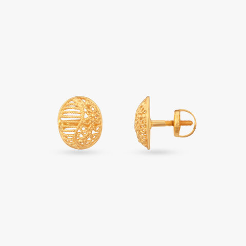 Little Bloom Gold Stud Earrings for Kids