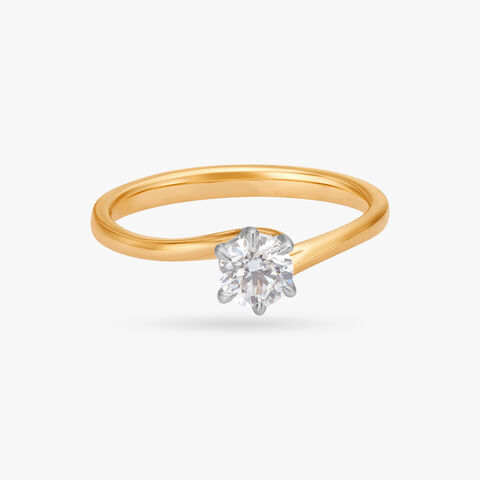 Infinity Twist Solitaire Finger Ring