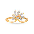 14 KT Yellow Gold Charming Floral Ring,,hi-res image number null