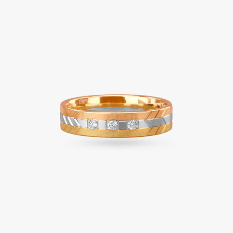 Chevron Gleam Diamond Ring for Men