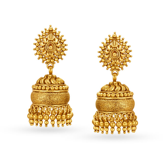 Antique Traditional Gold Jhumkas