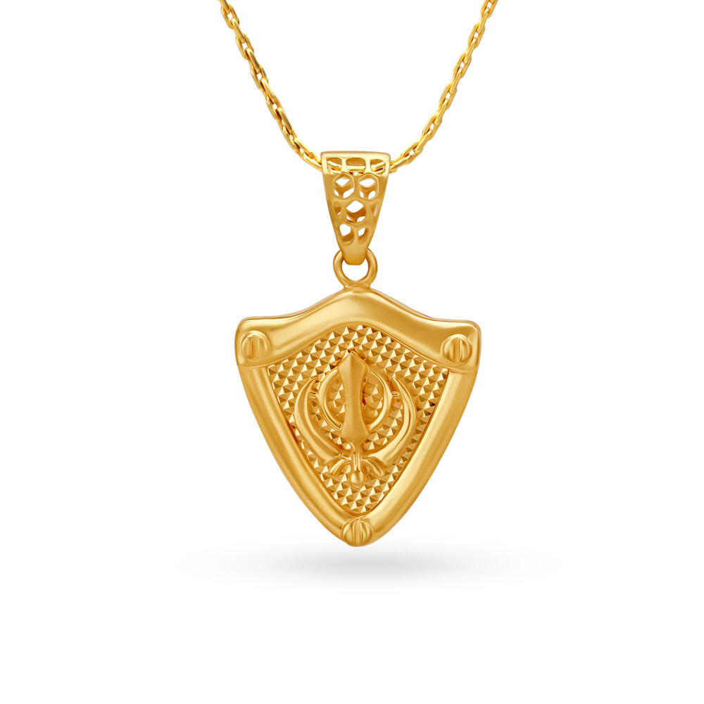 Khanda pendant outlet gold tanishq