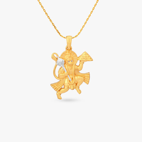 Bajrang Aura Gold Pendant for Men