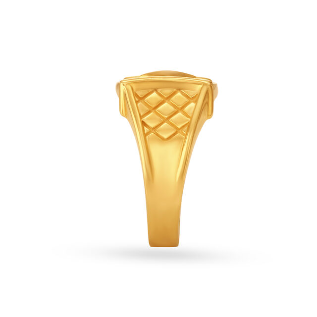 Radiating Star Gold Finger Ring For Men,,hi-res image number null