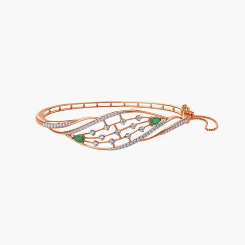 Gleaming Vine Diamond Bangle