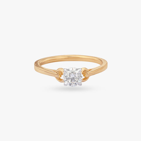 Sculpted Grace Solitaire Ring