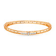 14 KT Yellow Gold Geometric Delightful Bangle,,hi-res image number null