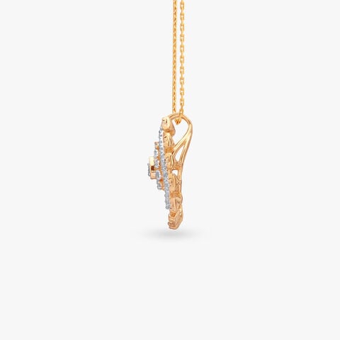 Gleaming Crest Diamond Pendant