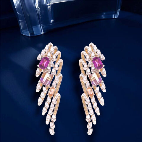 Meteor Veil Diamond Drop Earrings