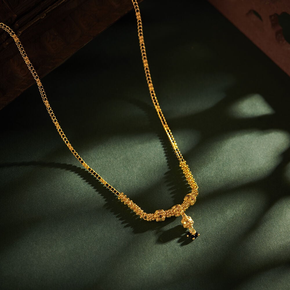 Gold black beads clearance chains tanishq