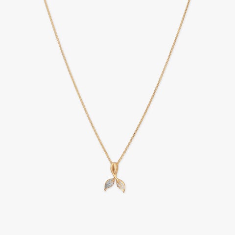Bloom Twist Diamond Pendant with Chain