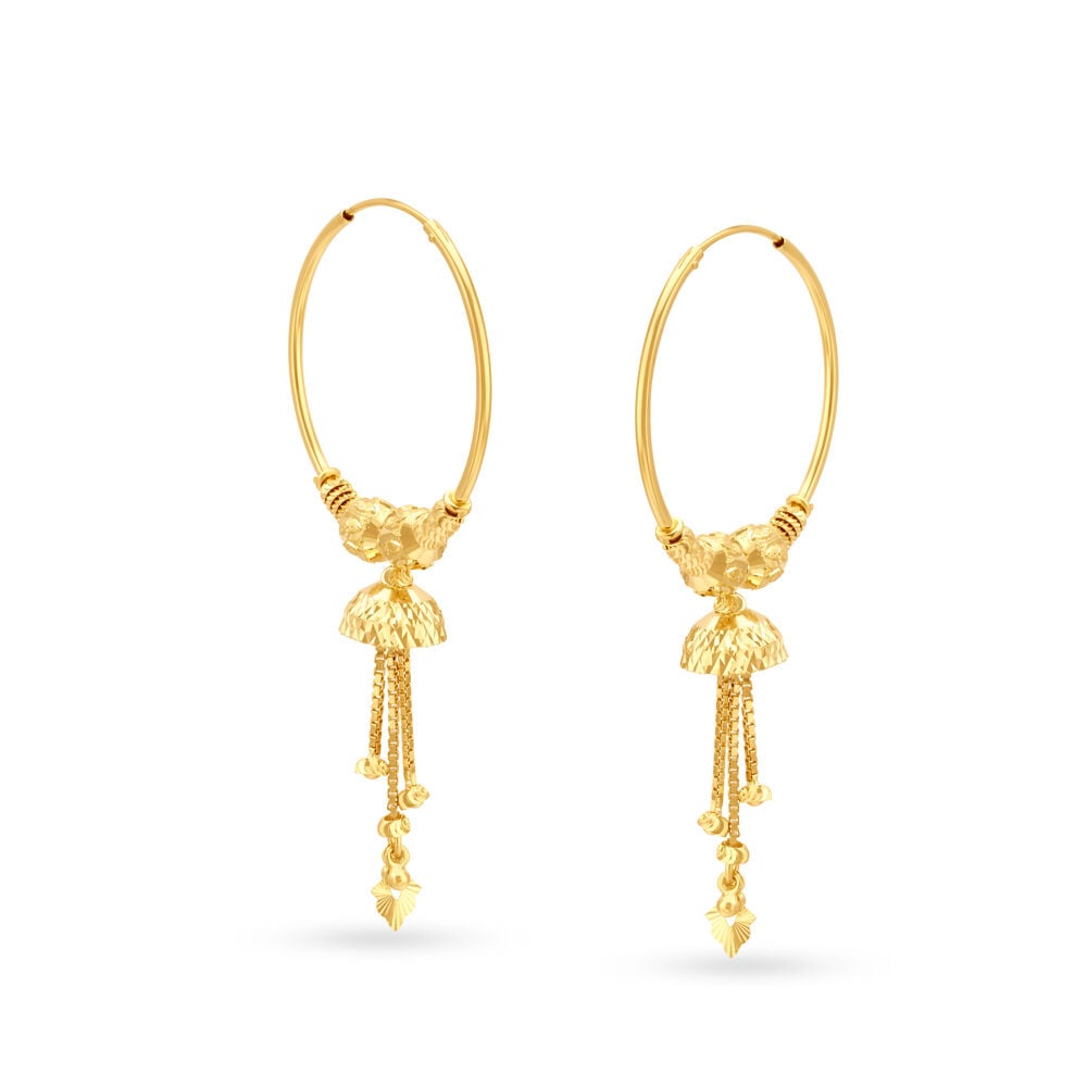 Buy Drop Basket Gold Plated Dangle Earrings online-KARAGIRI | FESTIVE SALE  – Karagiri Global