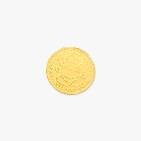 8 gram 24 Karat Gold Coin with Ganesha Motif