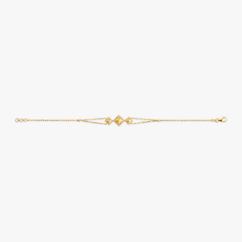 Pyramid Elegance Gold Bracelet