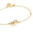 14 KT Yellow Gold Piece of Heart Diamond Bracelet,,hi-res image number null