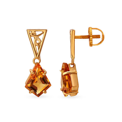 Charming Citrine Drop Earrings