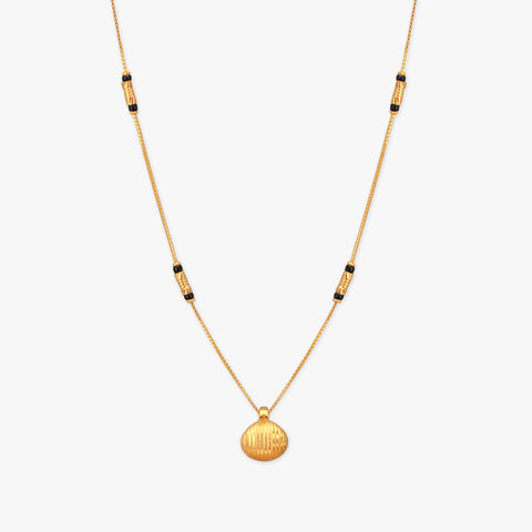 Ribbed Dome Gold Mangalsutra