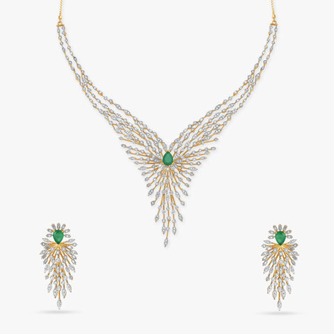 Exquisite Lush Diamond Necklace Set