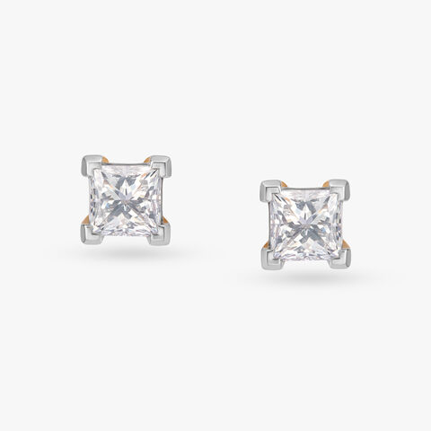 Ethereal Princess Celeste Solitaire Stud Earrings
