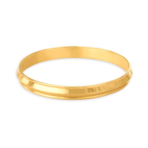 Bold Reflection Gold Kada for Men
