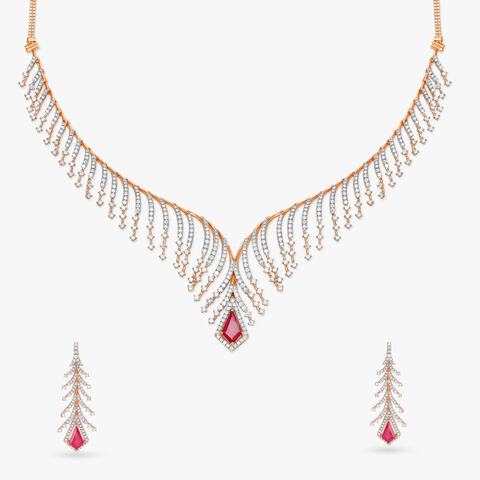 Luminous Beacon Natural diamond Necklace Set