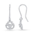 Slender White Gold and Diamond Hoop Earrings,,hi-res image number null