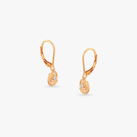 Snail Trails Diamond Hoop Earrings for Kids