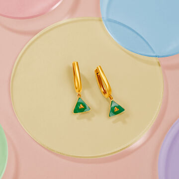 Captivating Triangle Peg Hoop Earrings for Kids