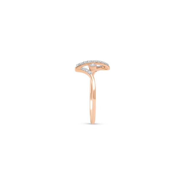 14 KT Rose Gold Sparkling Diamond Ring,,hi-res image number null