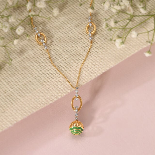 Sunkissed Forest Diamond Necklace,,hi-res image number null