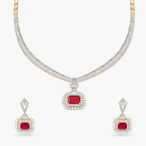 Poet's Muse Natural diamond Necklace Set
