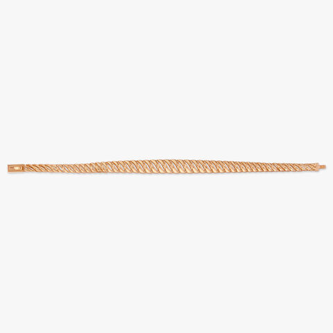 Woven Slant Gold Bracelet
