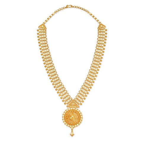 Dazzling Gold Gujarati Chandan Haram