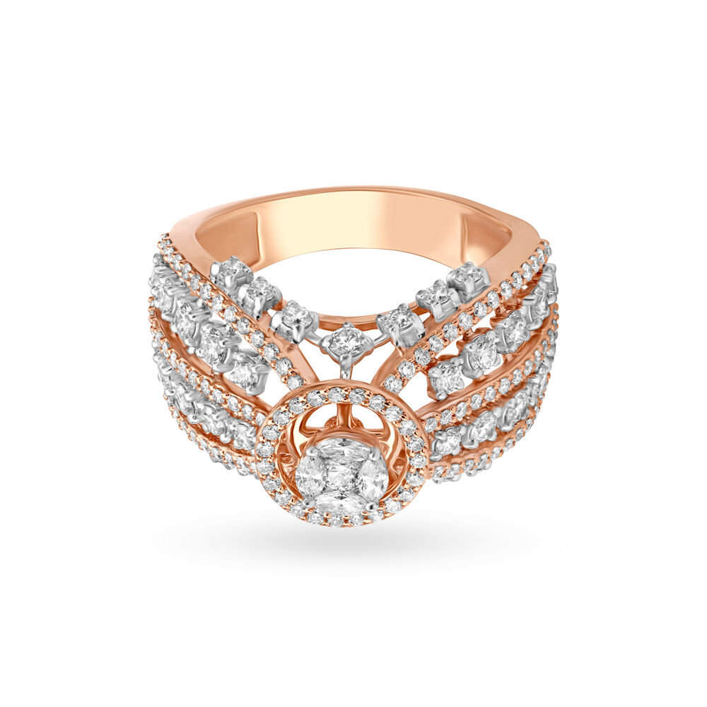 Bewitching Diamond Cocktail Large Finger Ring