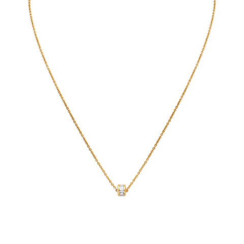 Wheel Motif Diamond Pendant with Chain for Kids
