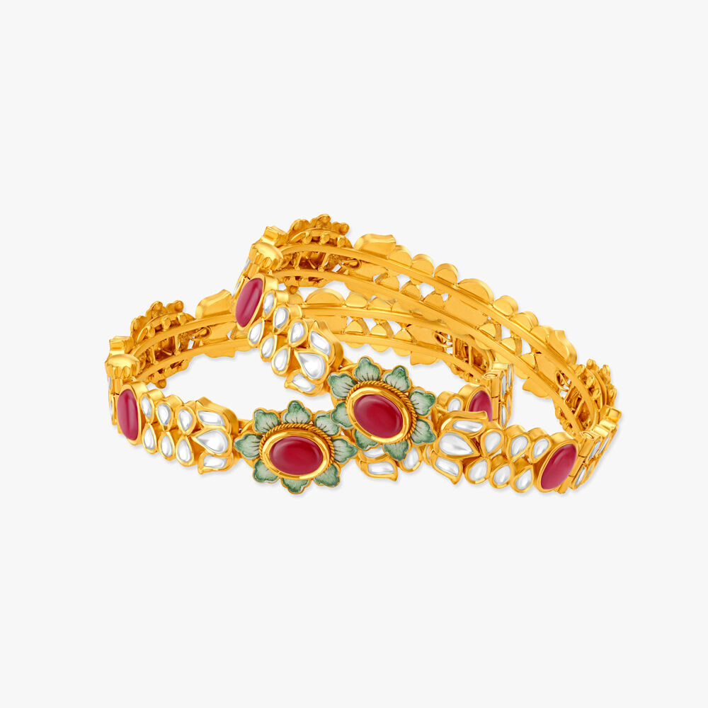 Kundan clearance bangles tanishq